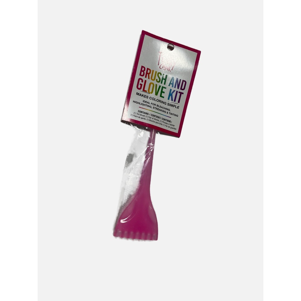 Punky Colour Brush and Glove Kit Unisex OS Pink Hair Dye Applicator Tools DIY